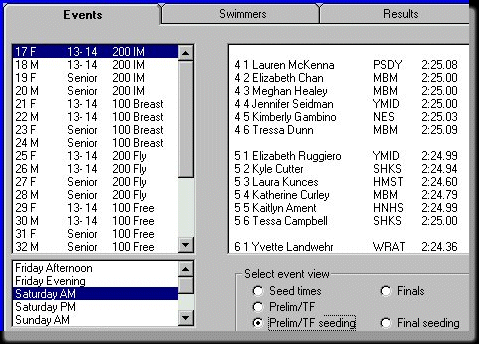 LSA SwimMeet 6.5 in action